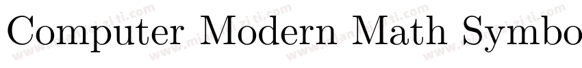 Computer Modern Math Symbols字体转换